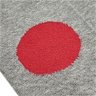 Blue Blue Japan Men's Japanese Flag Sock in Grey