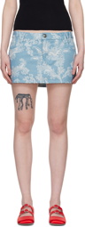 Vivienne Westwood Blue & Off-White Foam Miniskirt