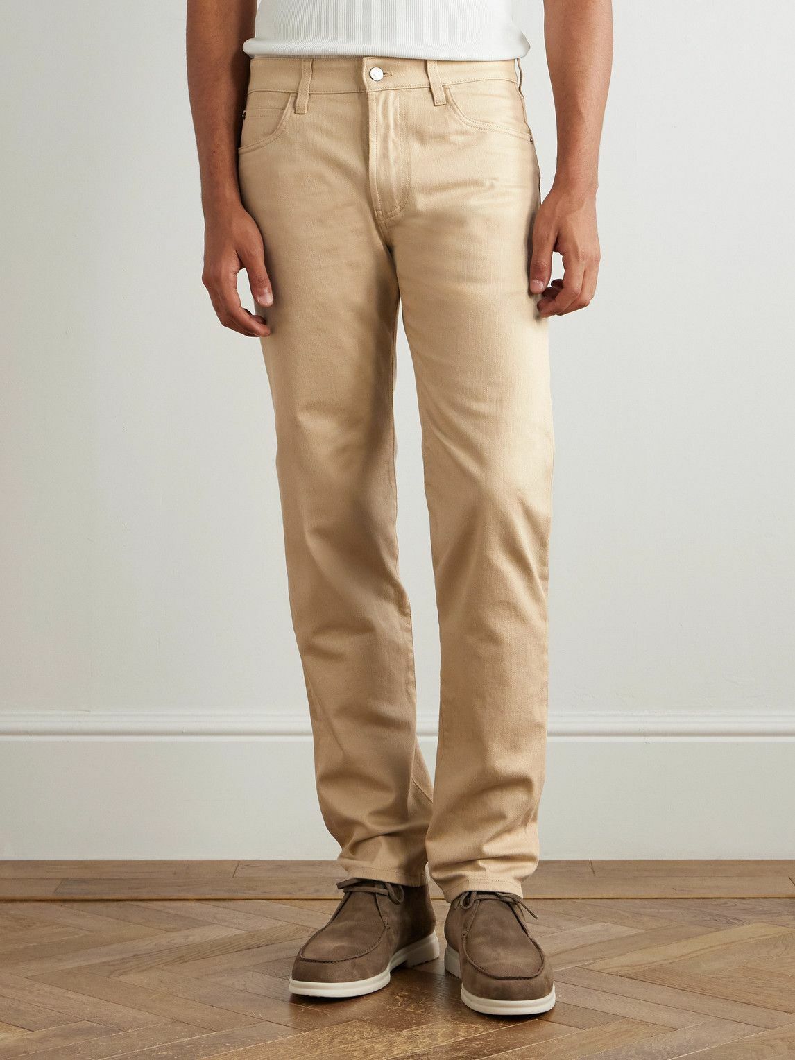 Loro Piana - Quarona Slim-Fit Straight-Leg Jeans - Neutrals