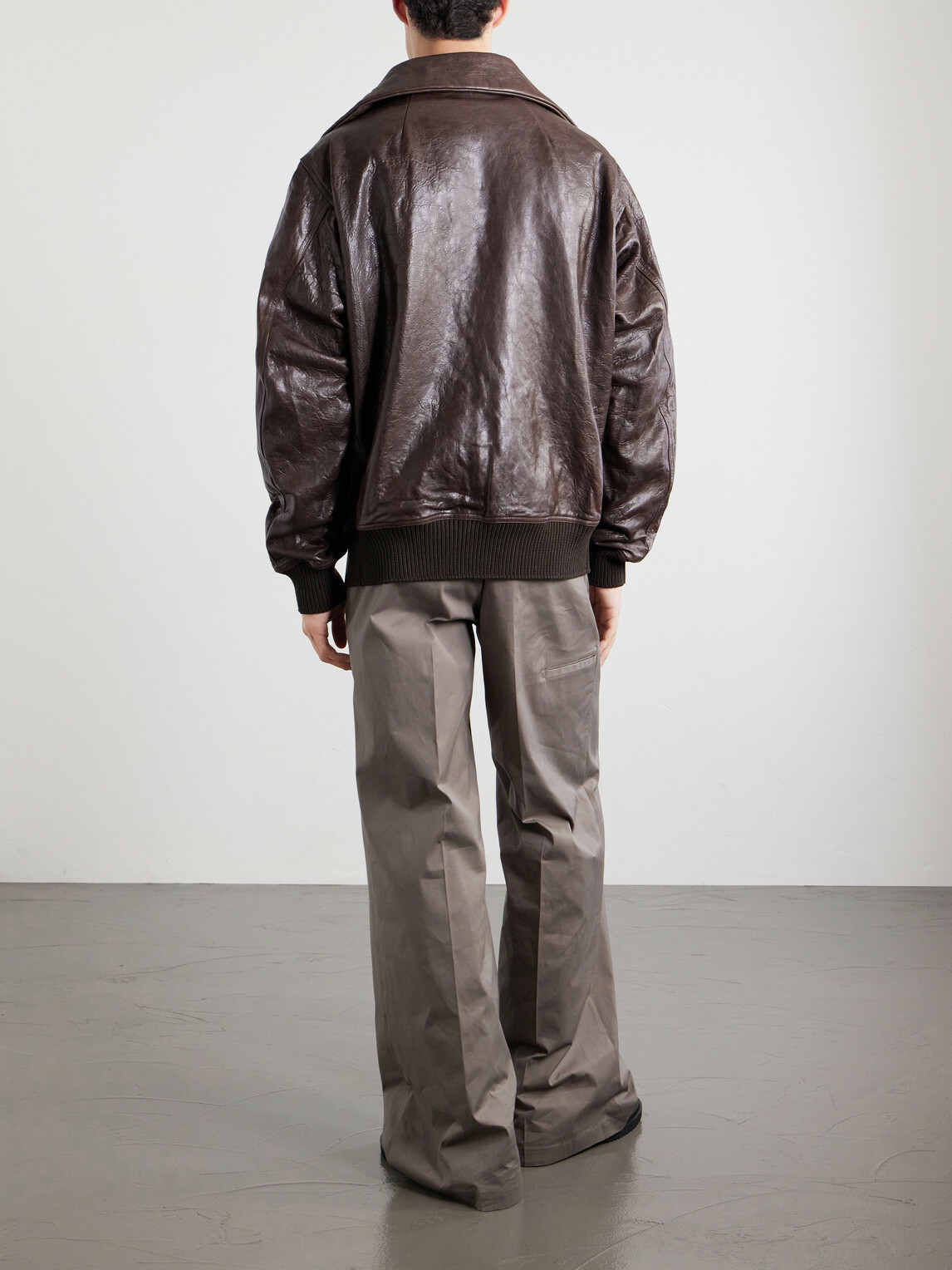 Rick Owens - Dracuflight Leather Jacket - Brown