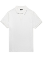 A.P.C. - Esteban Logo-Embroidered Cotton-Piqué Polo Shirt - White