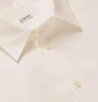 Loewe - Oversized Logo-Embroidered Cotton Oxford Shirt - White