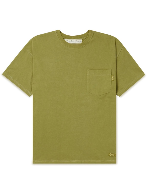 Photo: Abc. 123. - Logo-Appliquéd Cotton-Jersey T-Shirt - Green