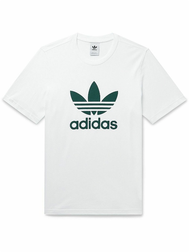 Photo: adidas Originals - Adicolor Logo-Print Cotton-Jersey T-Shirt - White