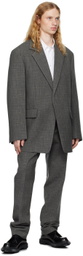 Jil Sander Gray Virgin Wool Blazer
