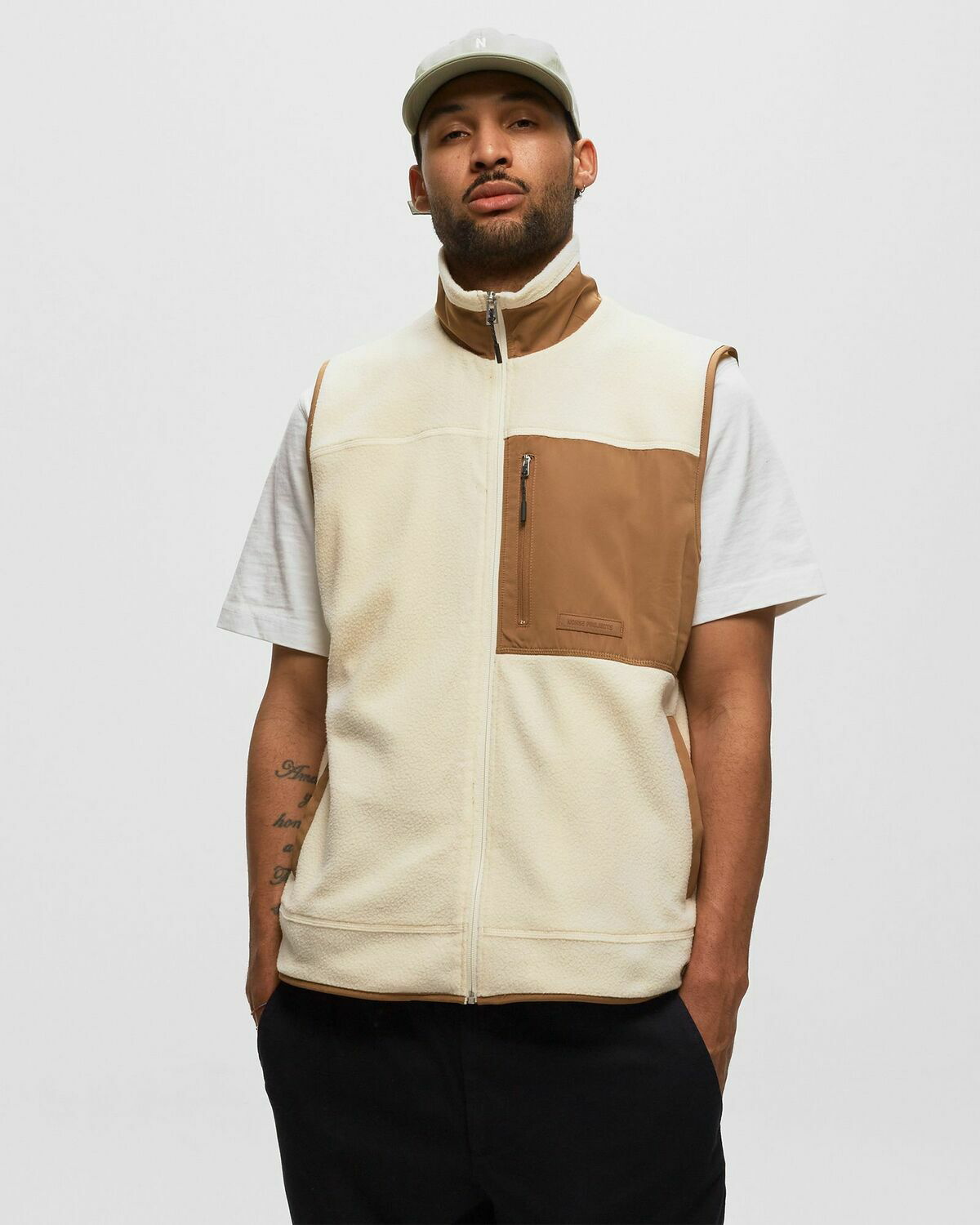 Norse Projects Frederik Fleece Gilet Beige - Mens - Vests Norse Projects