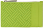 Bottega Veneta Green Zipped Card Holder