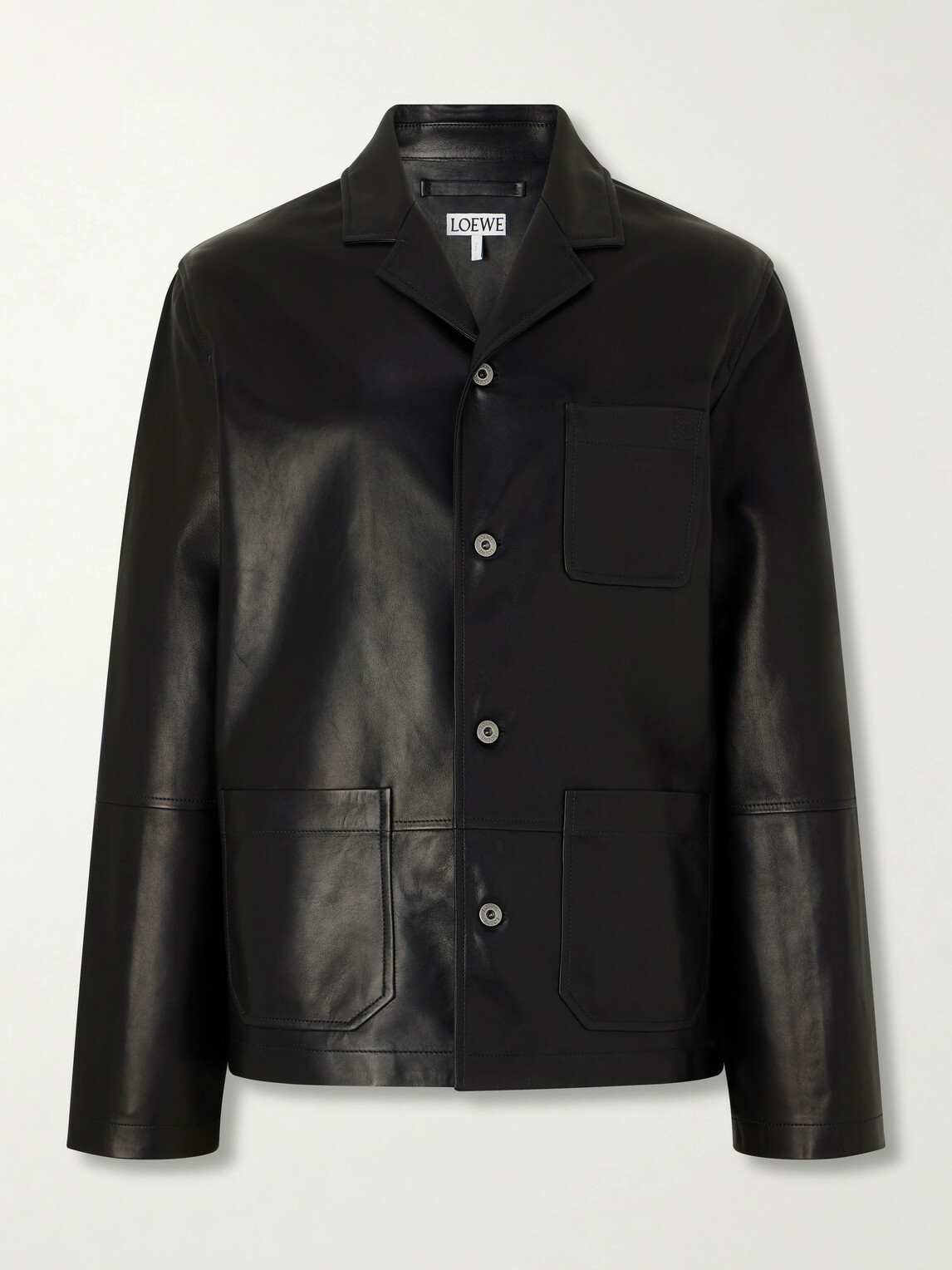 LOEWE - Workwear Leather Jacket - Black