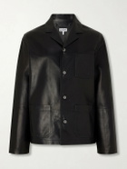LOEWE - Workwear Leather Jacket - Black