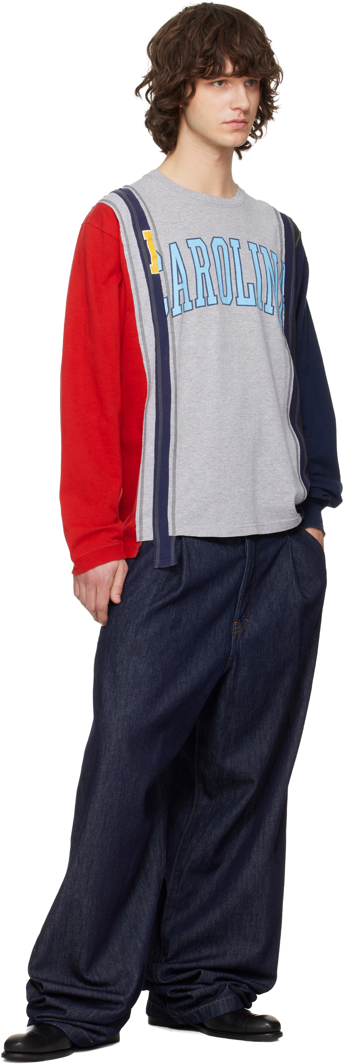 NEEDLES Multicolor 7 Cut L/S College T-shirt