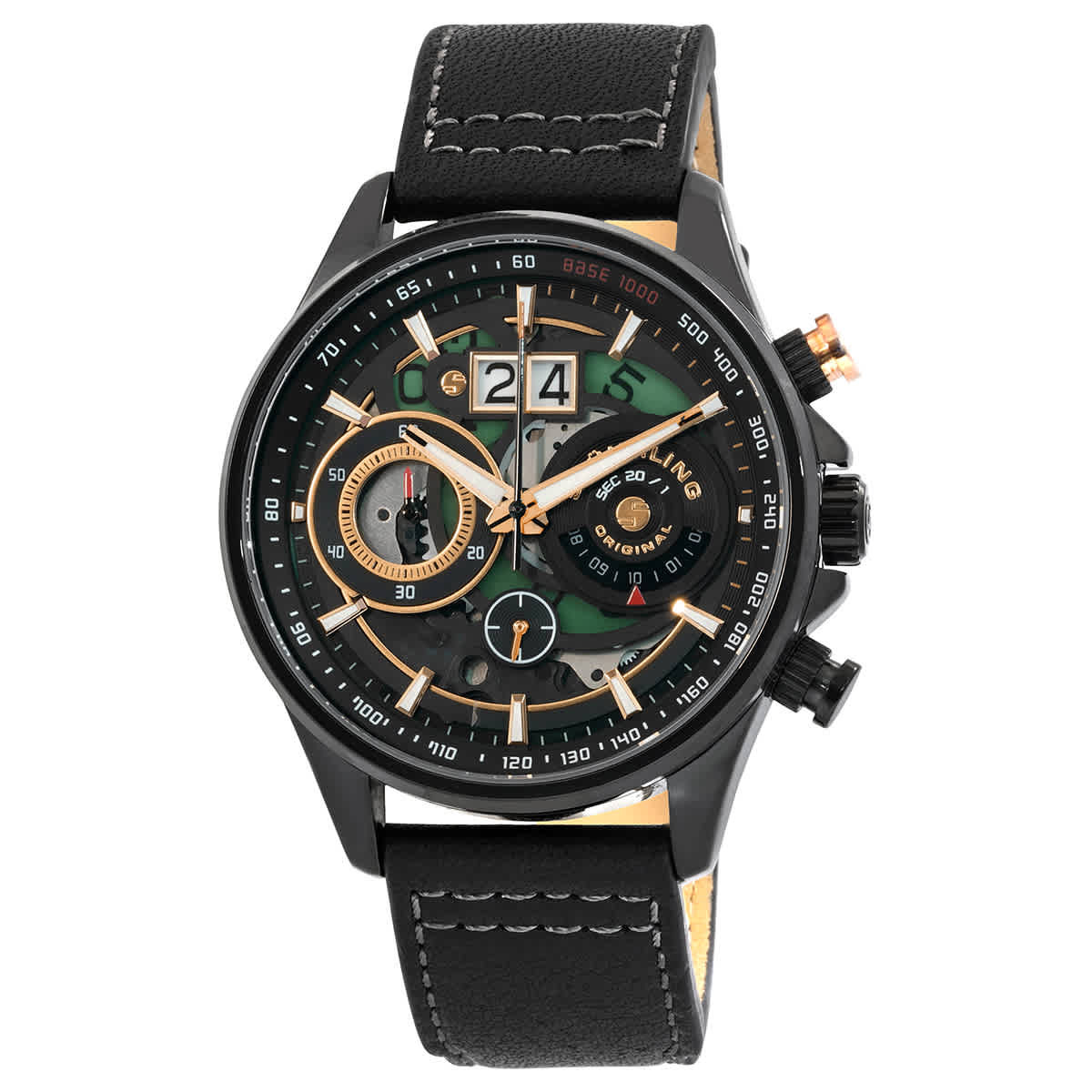 NWT Stuhrling Original Aviator Chronograph Quartz Black Dial Men\'s Watch Aviator main image 2