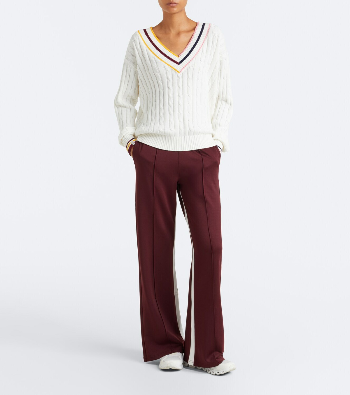 The Upside Josette cable-knit cotton sweater