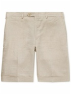 Brioni - Tropical Slim-Fit Slub Linen Shorts - Neutrals