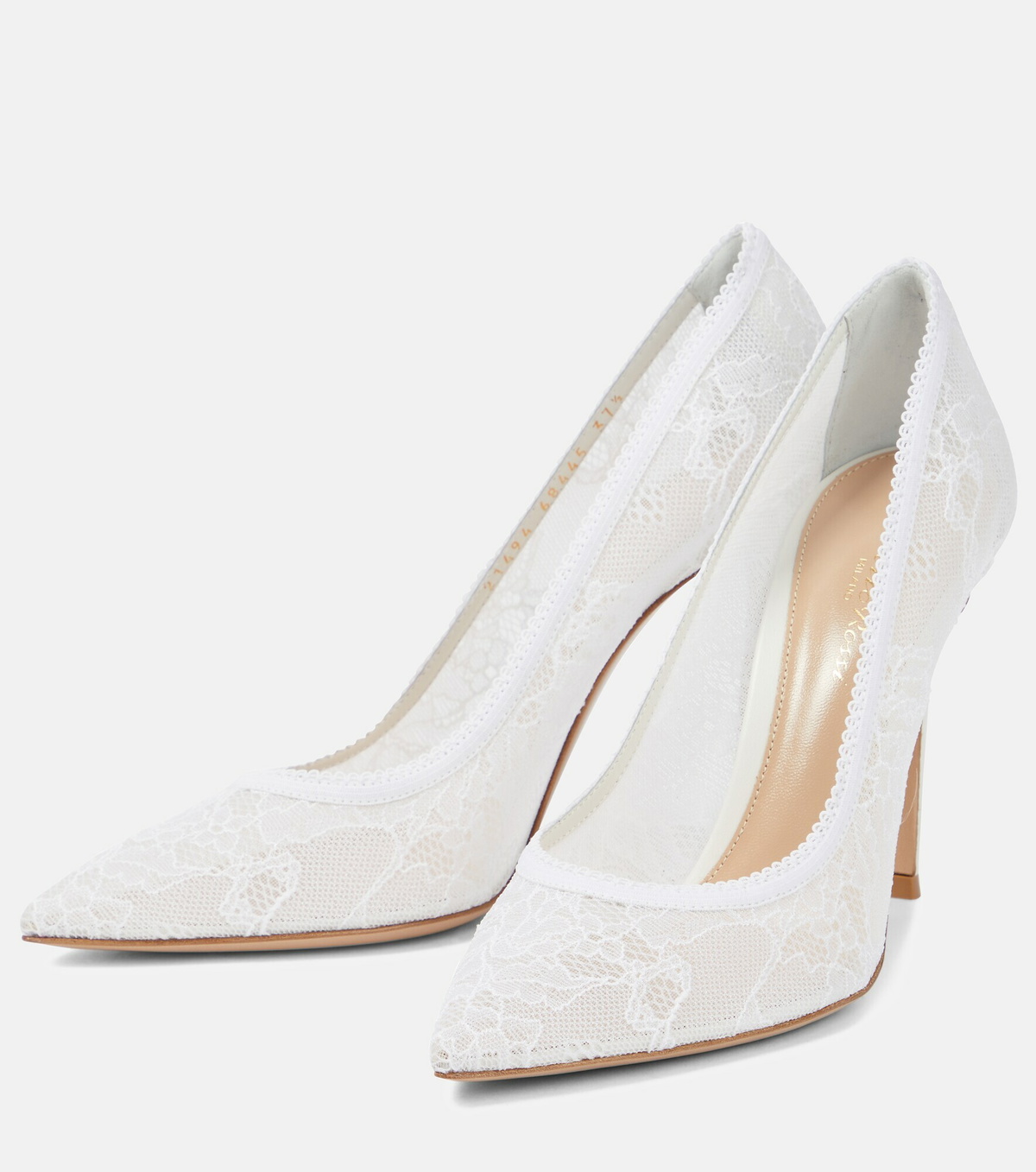 Gianvito Rossi - Bridal Liliane 105 lace pumps