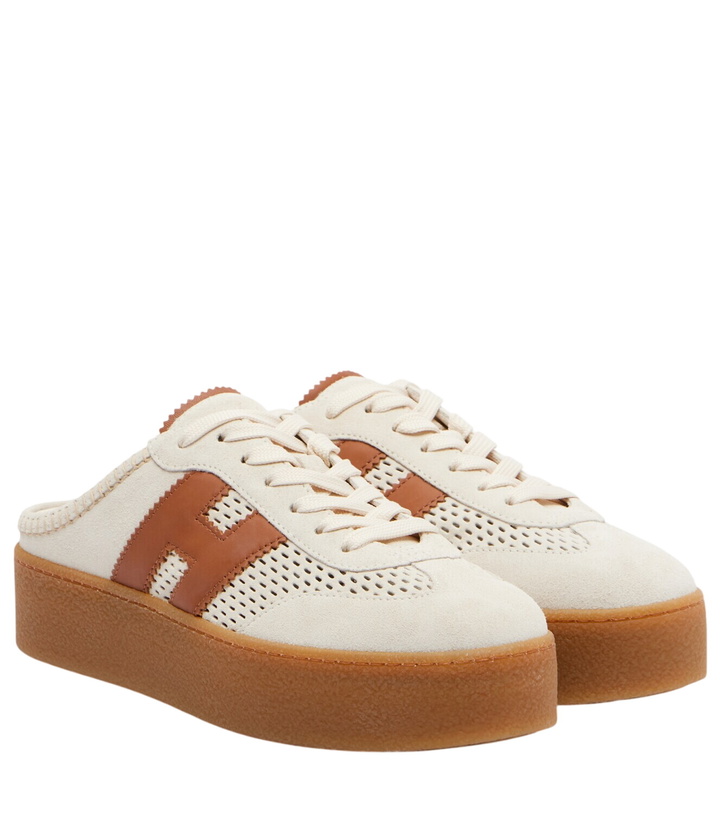 Photo: Hogan H698 suede platform mules