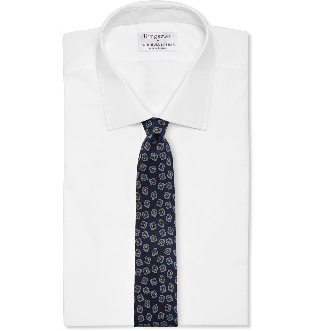 E.MARINELLA - 8cm Floral-Print Silk-Twill Tie - Blue