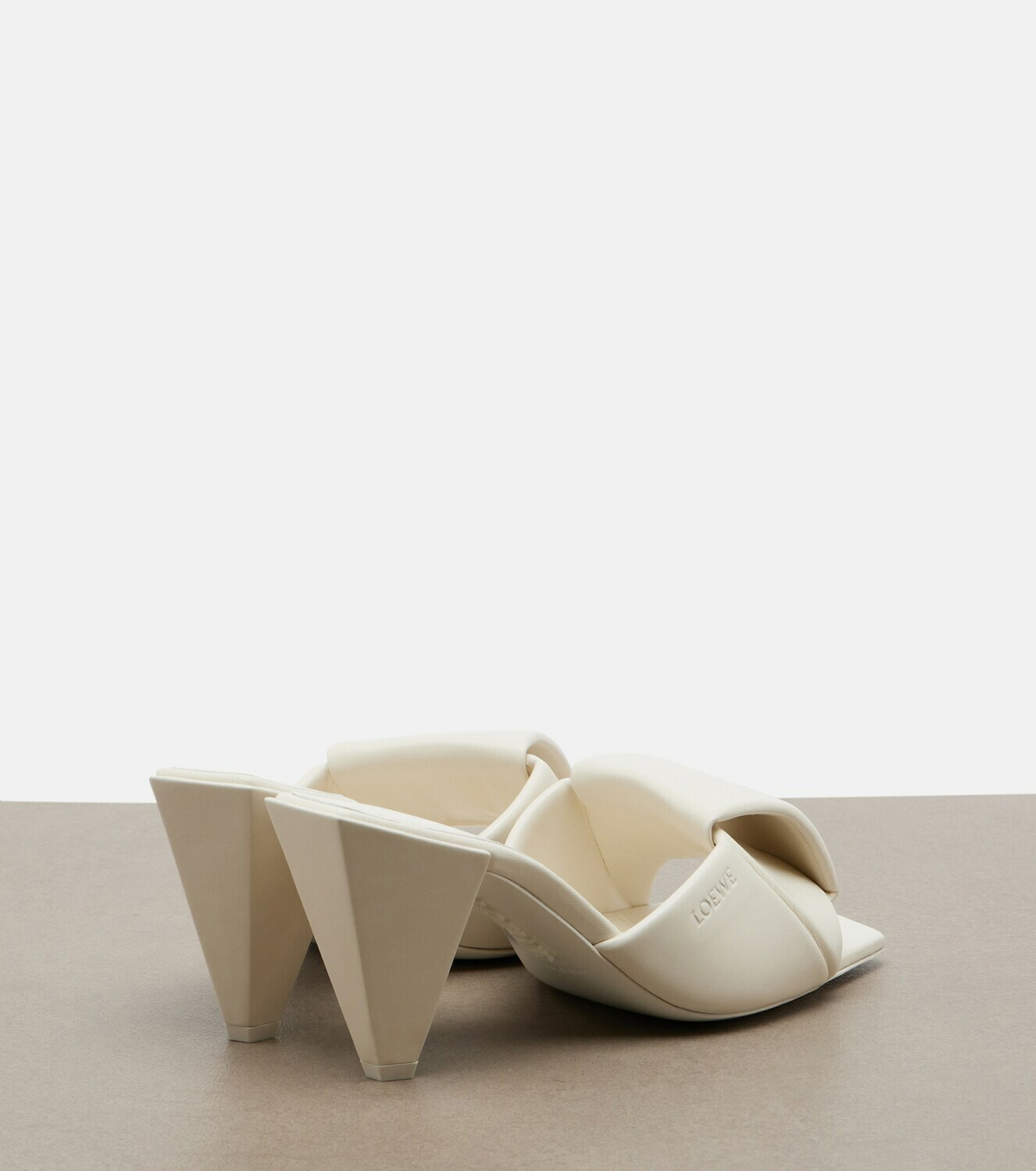 Loewe Origami leather mules