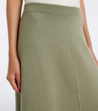 Jardin des Orangers Virgin wool and cashmere midi skirt