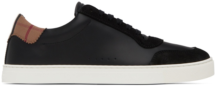 Photo: Burberry Black Vintage Check Sneakers