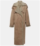 The Mannei Jordan shearling-trimmed suede coat
