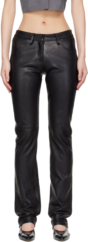 Photo: AARON ESH Black Leather Trousers