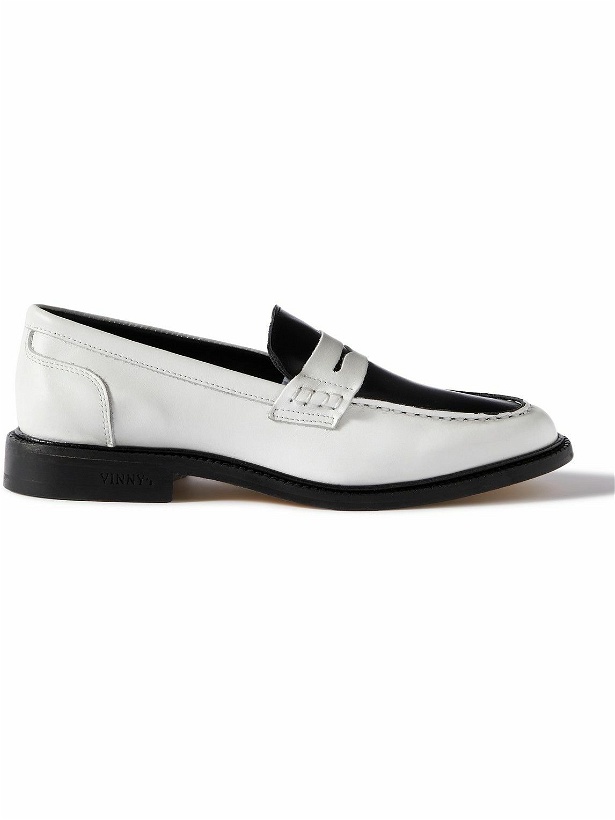 Photo: VINNY's - Townee Two-Tone Leather Penny Loafers - White