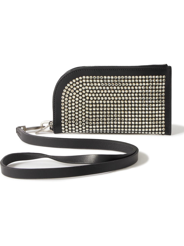 Photo: Rick Owens - Crystal-Embellished Leather Wallet with Strap