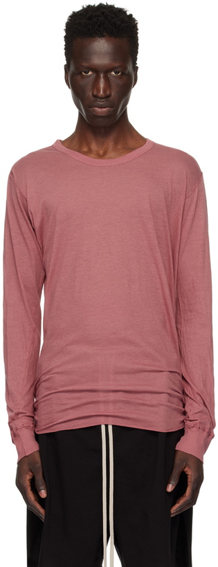 Photo: Rick Owens Pink Porterville Basic Long Sleeve T-Shirt