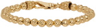 Emanuele Bicocchi SSENSE Exclusive Gold Striped Ball Bracelet