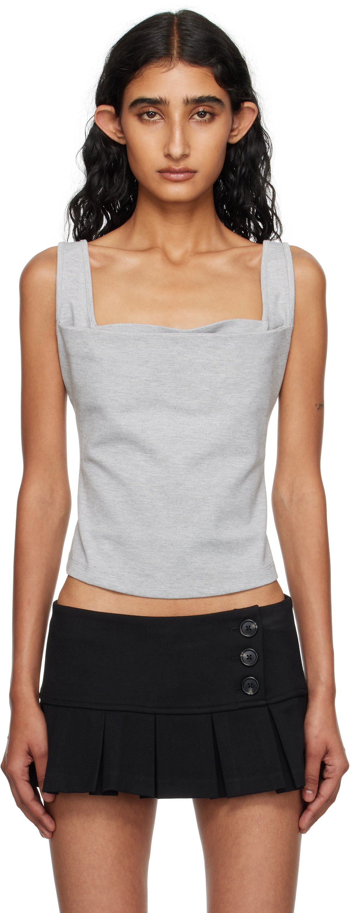 Miaou Gray Luna Tank Top