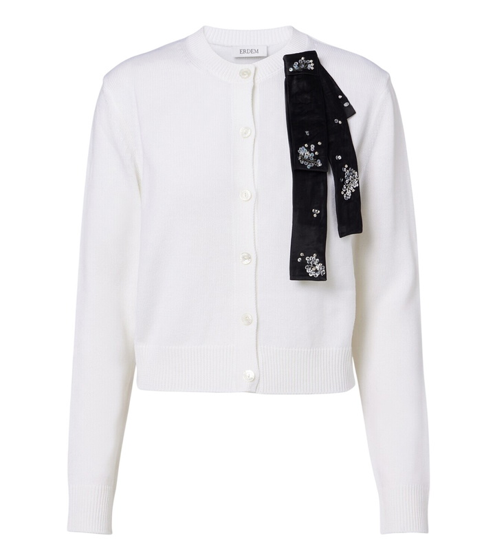 Photo: Erdem Embellished wool cardigan