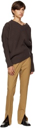 LVIR Brown Unbalance Sweater