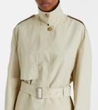 Vince Cotton-blend cropped trench coat