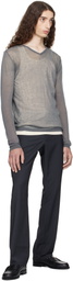 Paloma Wool Gray Serge Straight-Leg Trousers