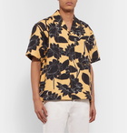 Jacquemus - Jean Camp-Collar Printed Linen and Cotton-Blend Shirt - Yellow