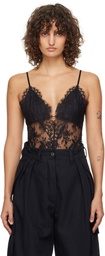 ZIMMERMANN Black Illustration Lace Teddy Bodysuit