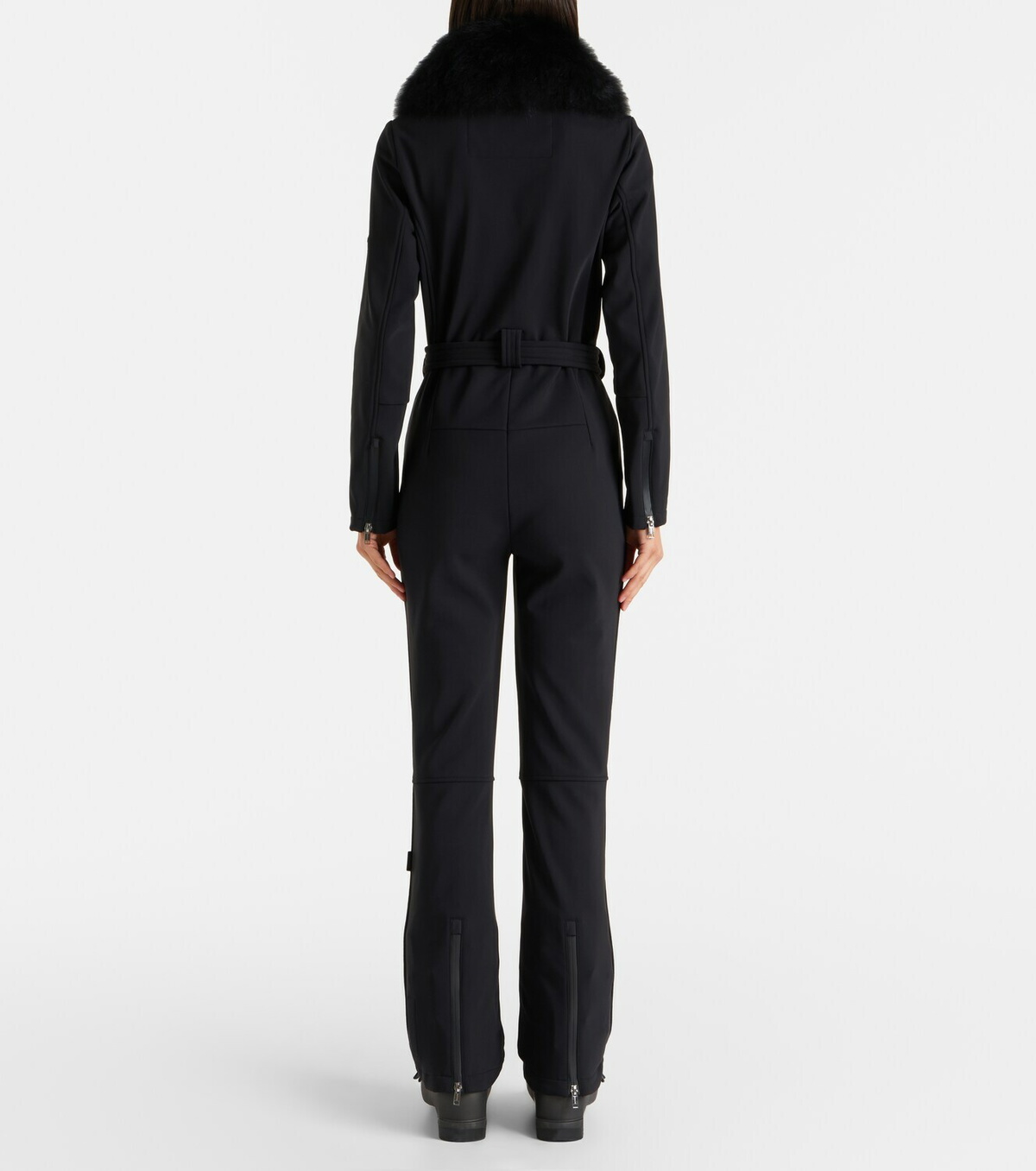 Yves Salomon Shearling-trimmed belted ski suit
