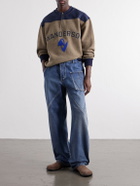 JW Anderson - Logo-Embroidered Wool-Blend Jersey Sweatshirt - Brown
