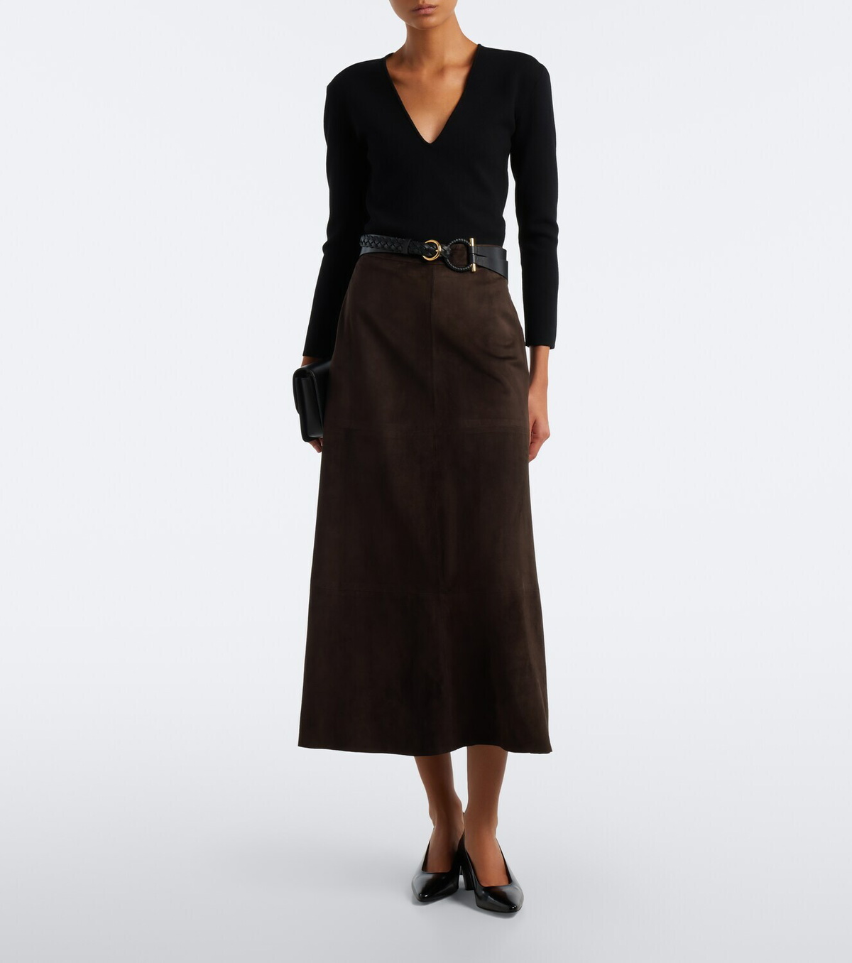 'S Max Mara Suede midi skirt