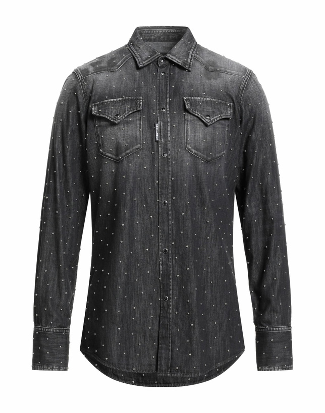 Photo: Dsquared2 Mens Denim shirt in Black