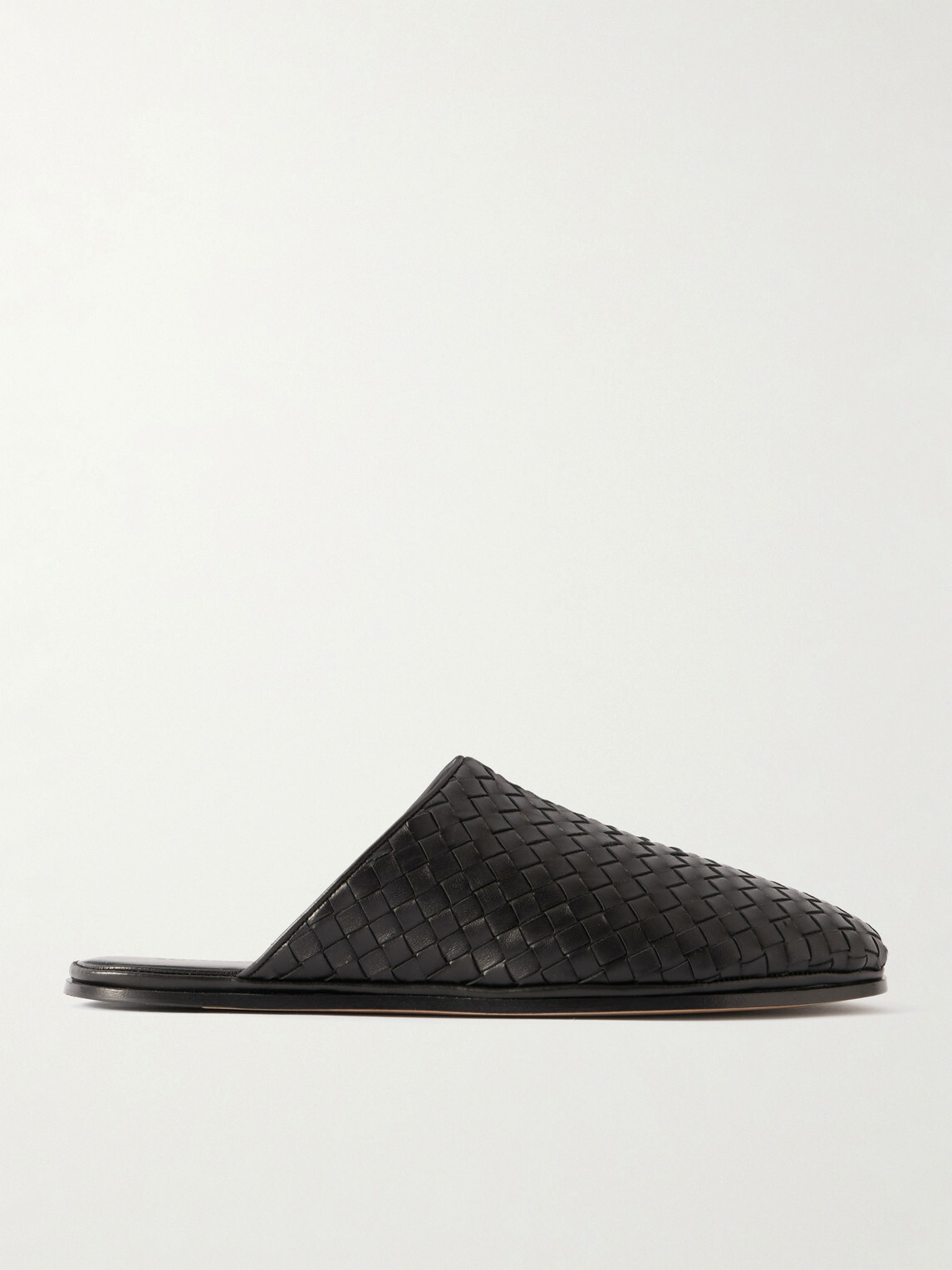 Bottega Veneta - Intrecciato Leather Slippers - Black
