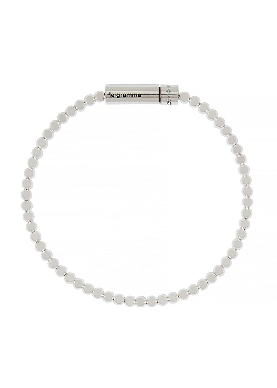 LE Gramme 11g Polished Sterling Silver Beads Bracelet