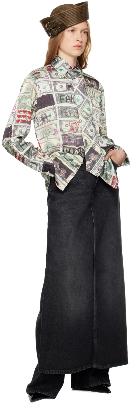 VAQUERA Multicolor Dollar Print Shirt Vaquera