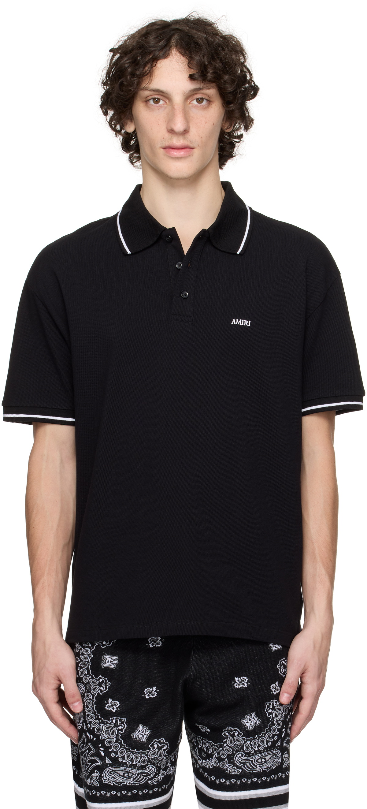 AMIRI Black 'AMIRI' Polo