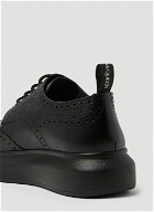 Platform Brogue Lace-Up Shoes in Black