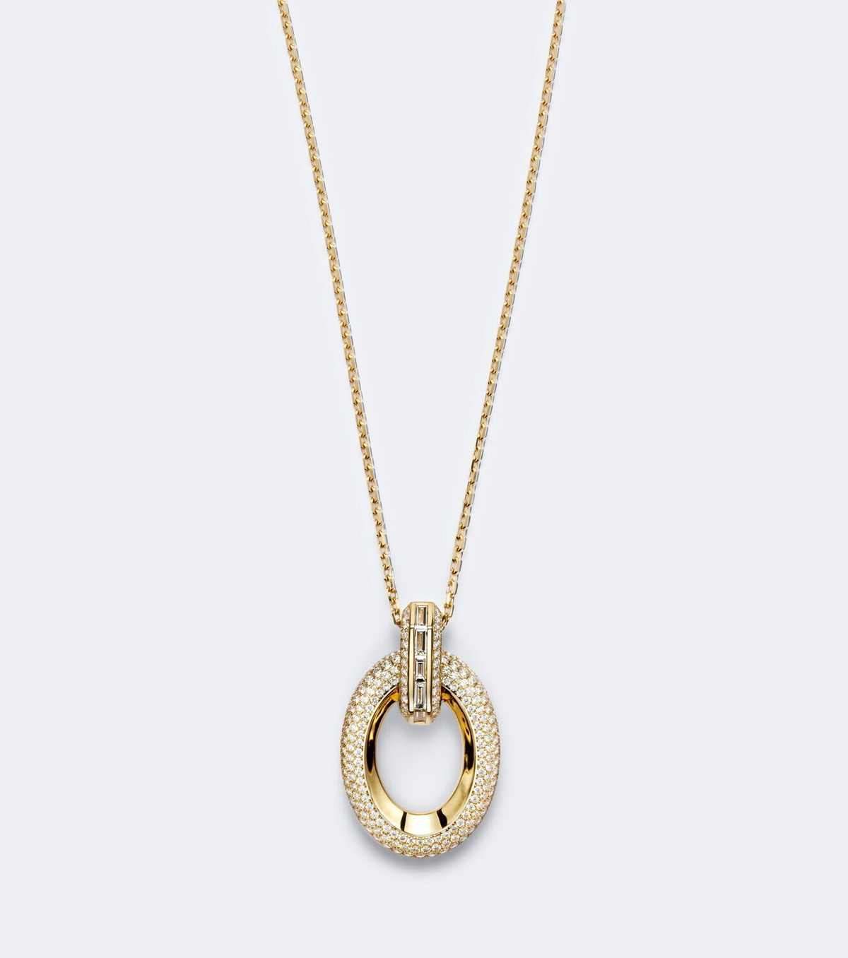 Messika Groove 18kt gold pendant necklace with diamonds