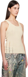 Acne Studios Off-White Open Cotton Tank Top