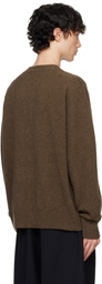 RAINMAKER KYOTO Brown Oneside Raglan Sleeve Crew Neck Sweater