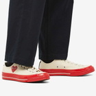 Comme des Garçons Play Men's x Converse Chuck Taylor Red Sole Low Sneakers in Off White