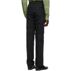 Dunhill Black Cotton and Linen Twill Trousers